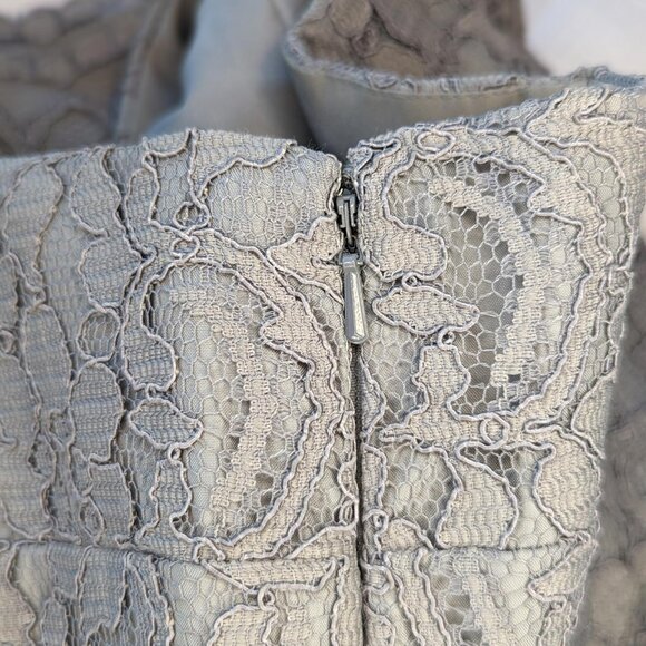 David's Bridal Taupe Lace Sleeveless Dress - Picture 7 of 7